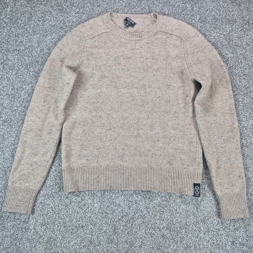 Todd Snyder Sweater Mens Medium Brown Wool Blend Donegal Crewneck